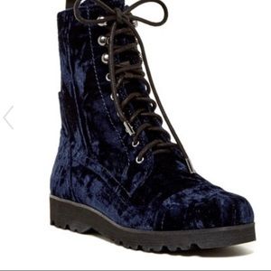 Donald J. Pliner Camren Velvet Boots - Navy